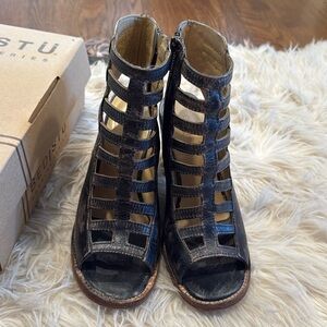 Bed Stu women’s booties, black lux, size 8